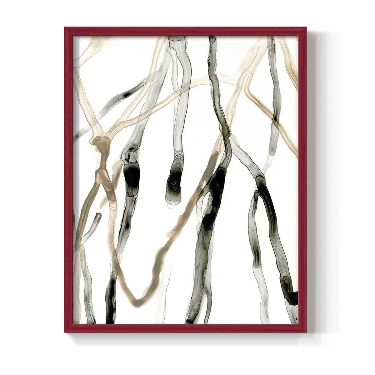 Runnel XI in Red Solid Wood 11 x 14 Framed Print