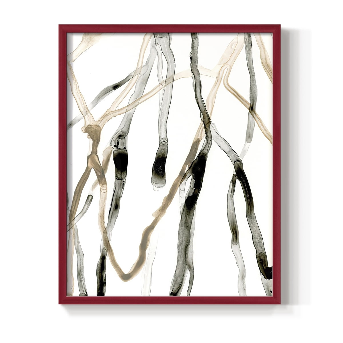 Runnel XI in Red Solid Wood 8 x 10 Framed Print