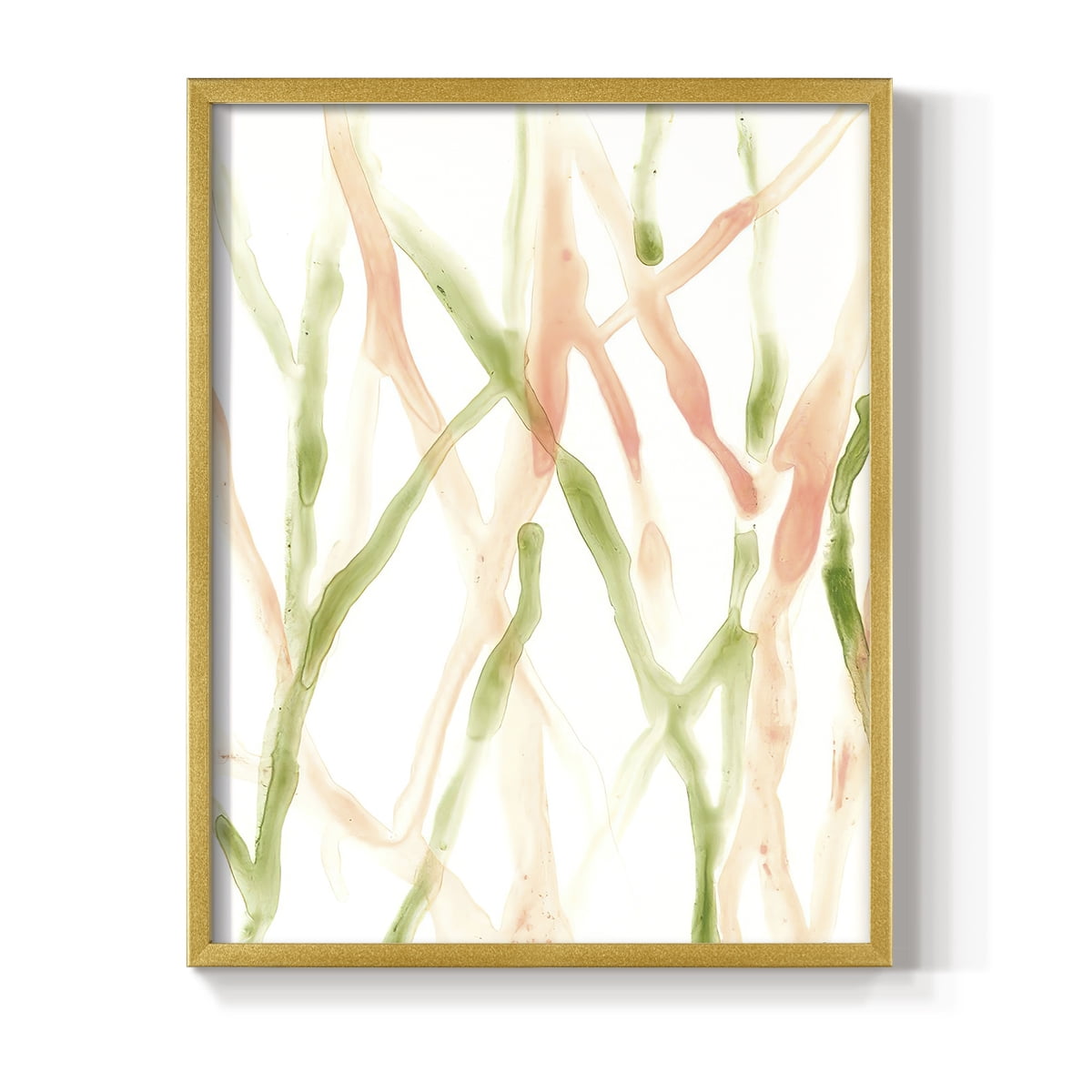 Runnel XIII in Gold Solid Wood 8 x 10 Framed Print
