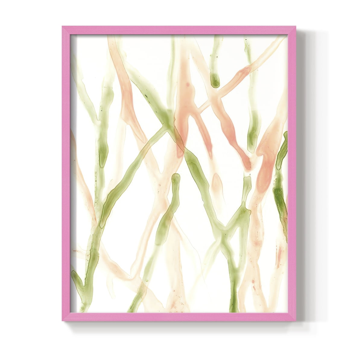 Runnel XIII in Pink Solid Wood 11 x 14 Framed Print