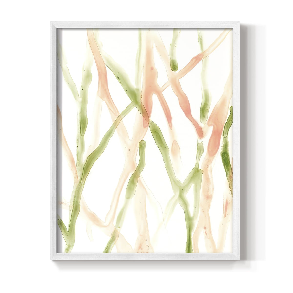 Runnel XIII in White Solid Wood 11 x 14 Framed Print
