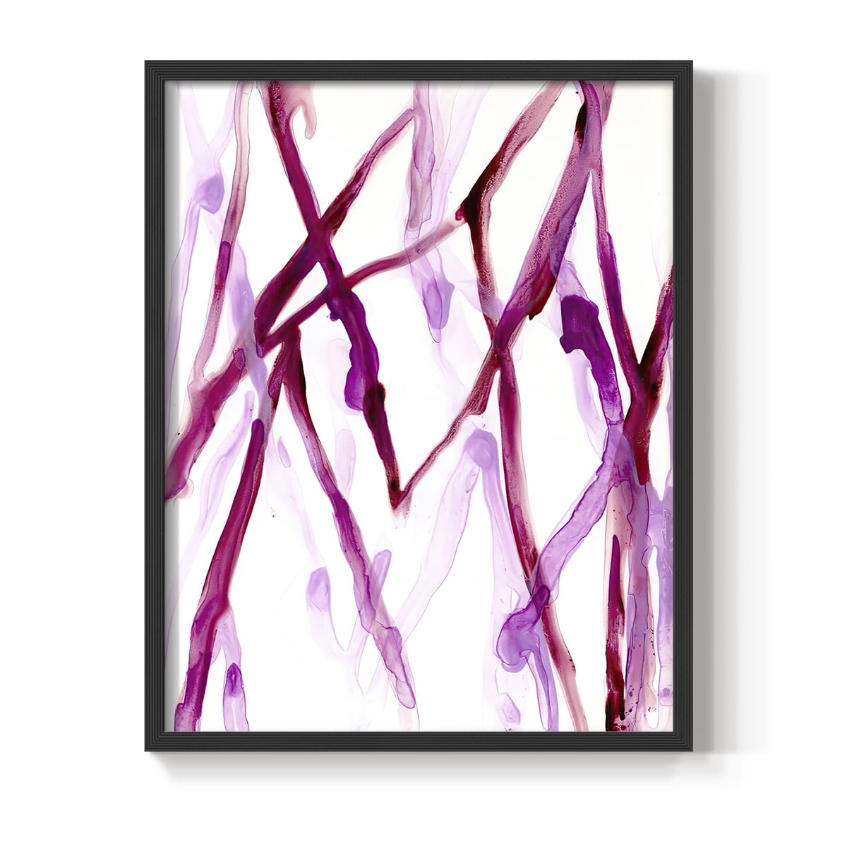Runnel XV in Black Solid Wood 22 x 28 Framed Print