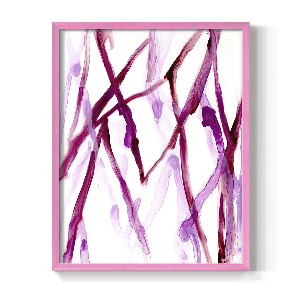Runnel XV in Pink Solid Wood 11 x 14 Framed Print