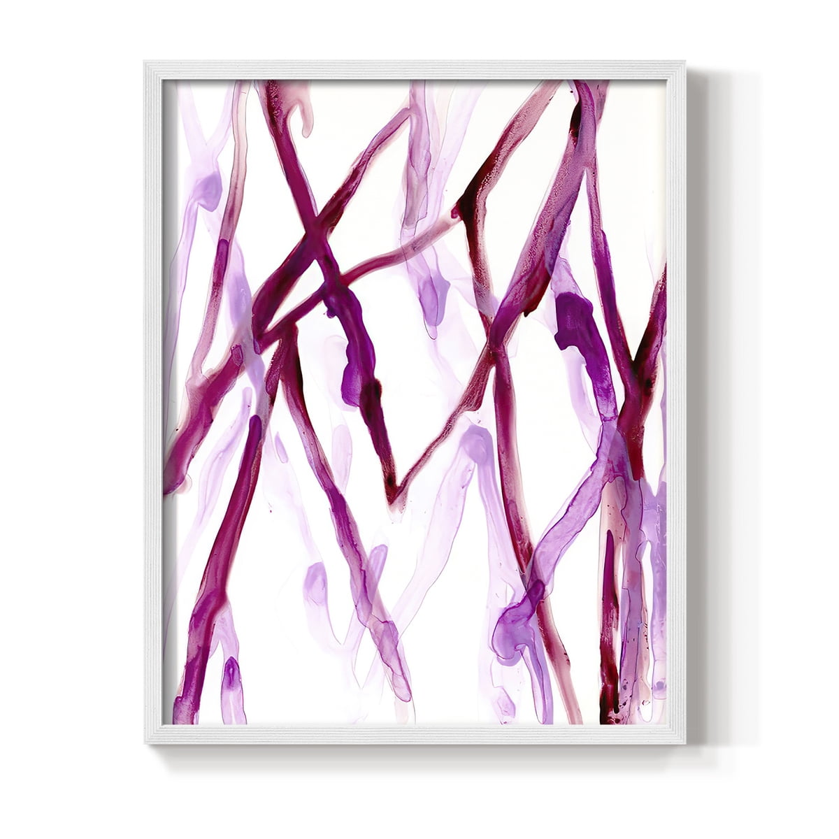 Runnel XV in White Solid Wood 8 x 10 Framed Print