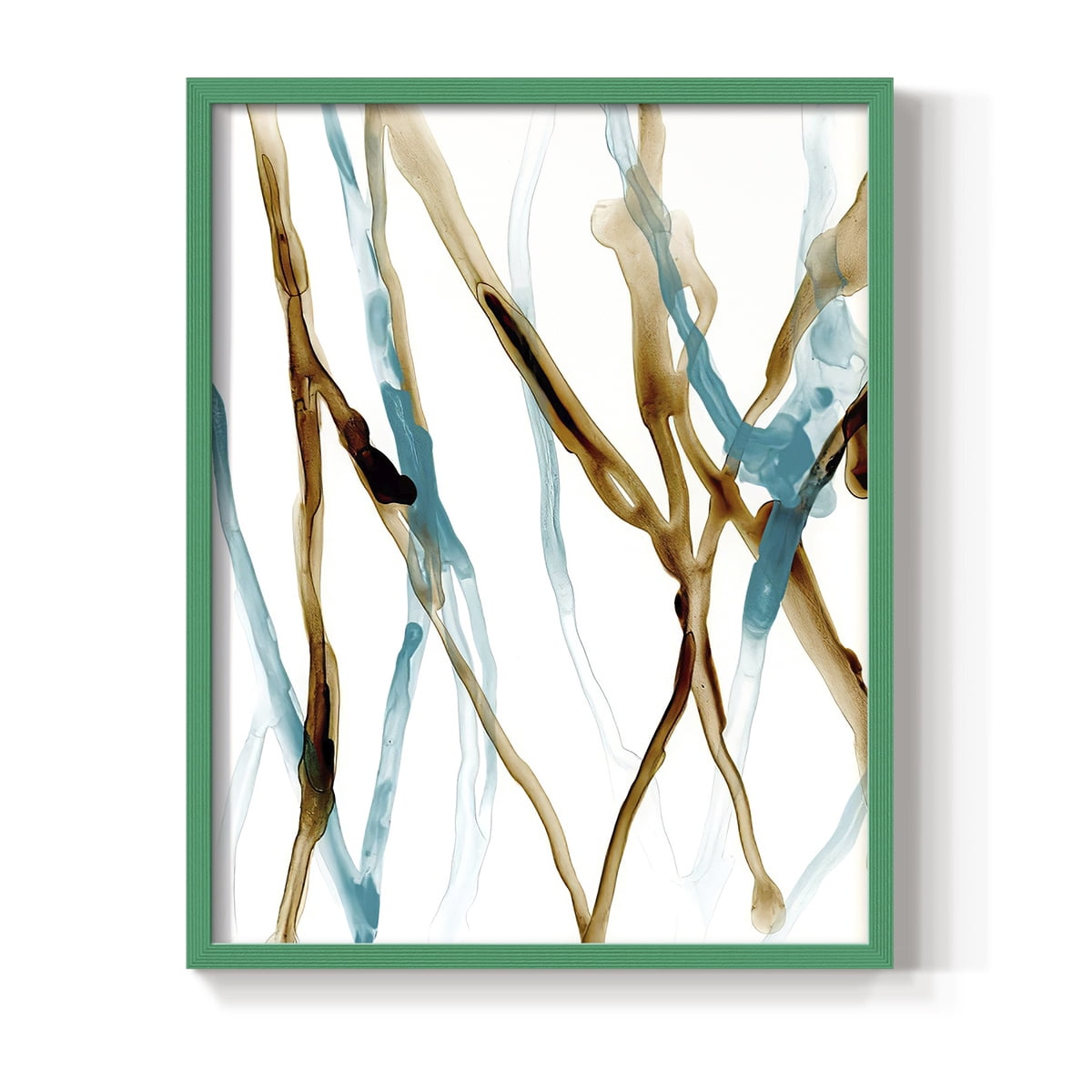 Runnel XVII in Green Solid Wood 8 x 10 Framed Print