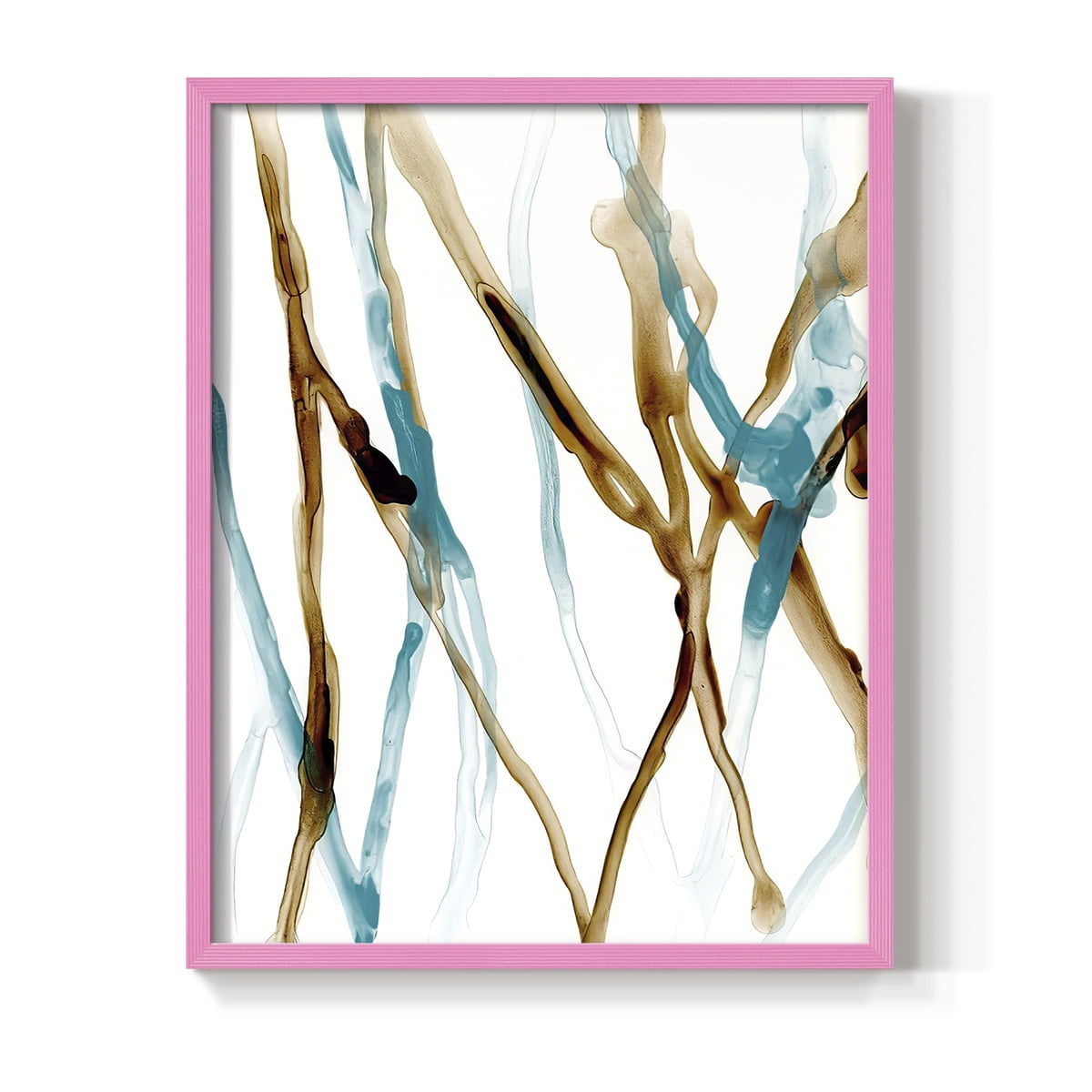 Runnel XVII in Pink Solid Wood 11 x 14 Framed Print