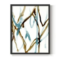 Runnel XVIII Framed Print in Black Solid Wood Framed Print No Nail Hanging