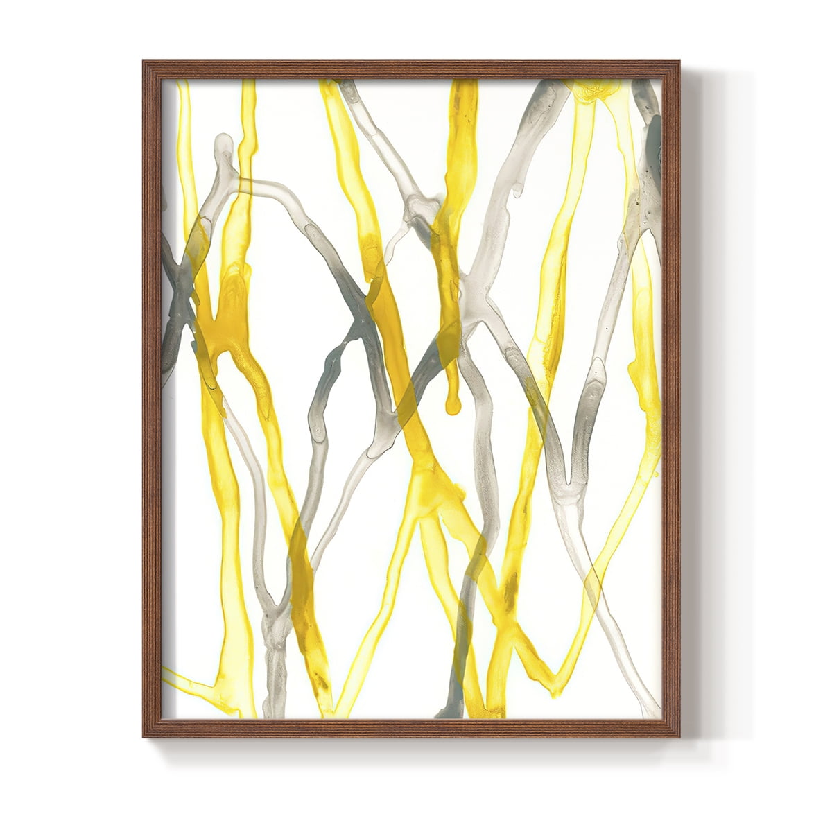 Runnel XX Framed Print in Brown Solid Wood Framed Print No Nail Hanging