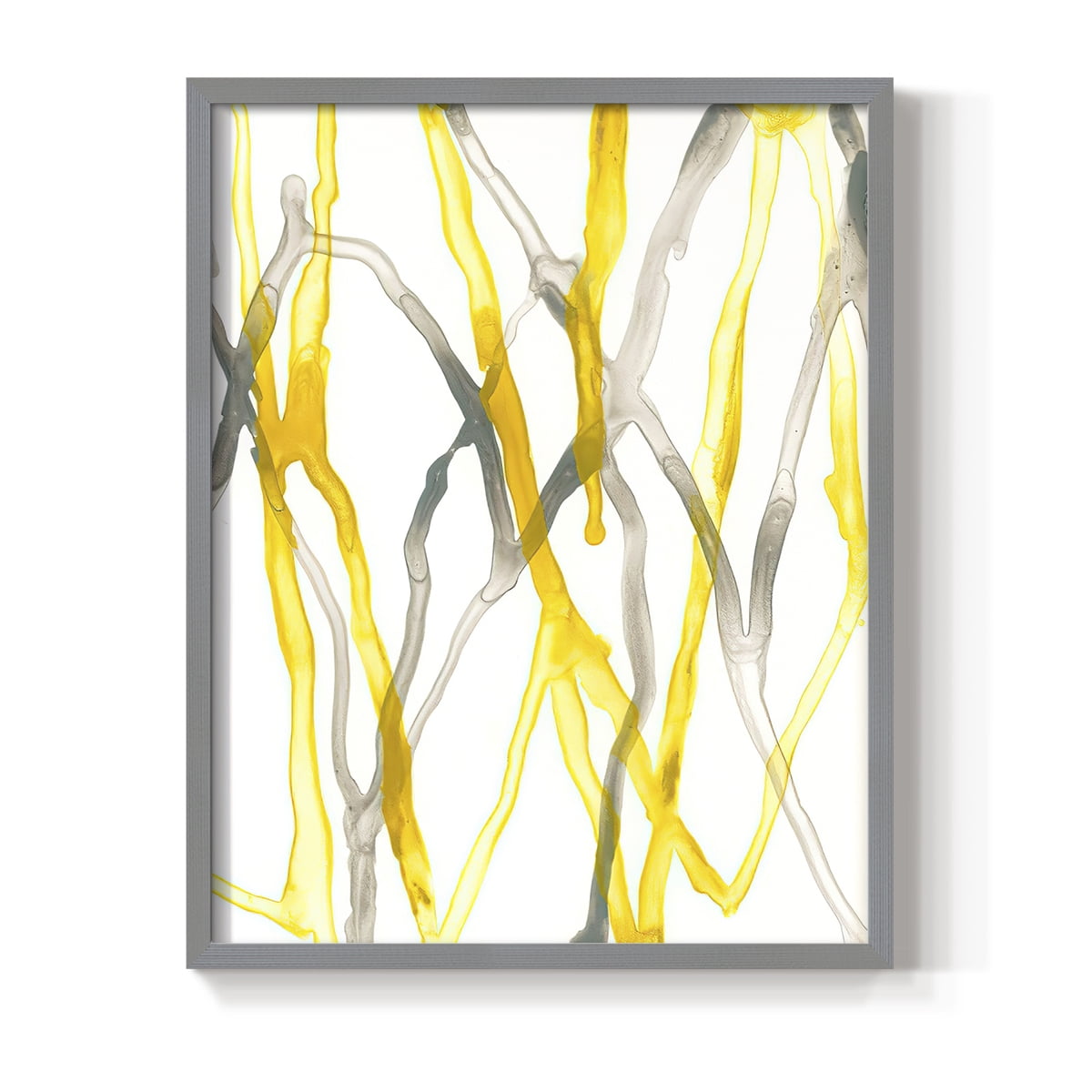 Runnel XX Framed Print in Gray Solid Wood Framed Print No Nail Hanging