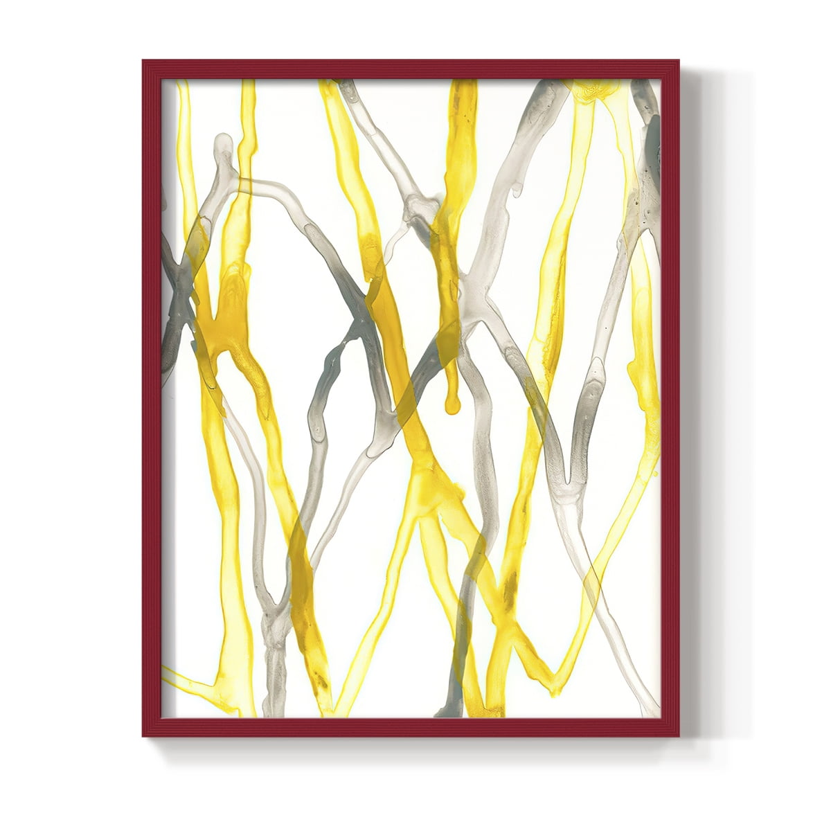 Runnel XX Framed Print in Red Solid Wood Framed Print No Nail Hanging