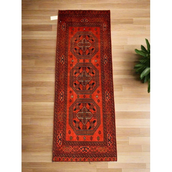 Runner 2X5 Khal Mohammadi Handmade Wool Rug # 12281