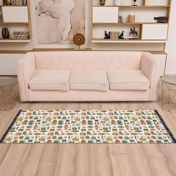 Runner Area Rug Soft Non-Slip Washable Carpet for Hallway Bedroom Living Room Home Decor 2"x6" Bag Shoes Chairs Clothes