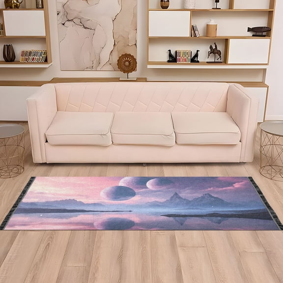 Runner Area Rug Soft Non-Slip Washable Carpet for Hallway Bedroom Living Room Home Decor 2"x6" Beautiful Alien Landscape