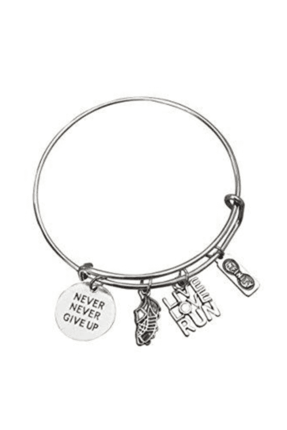 Runner Bangle Bracelet- Never Give Up