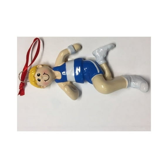 Runner Boy Blonde Personalized Christmas Ornament DO-IT-YOURSELF