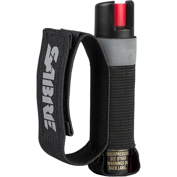 Runner Defense Spray, 3-in-1 Formula Contains Pepper CS Military Tear Gas & UV Marking Dye, Max Strength, Reflective Hand Strap, 4X longer spray time, Secure Easy to Use Safety