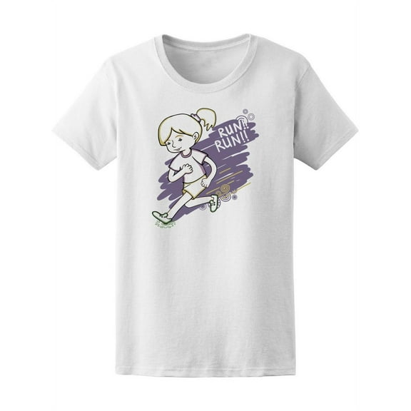 Runner Girl, Athletics' Lovers T-Shirt Women -Image by Shutterstock, Female Medium
