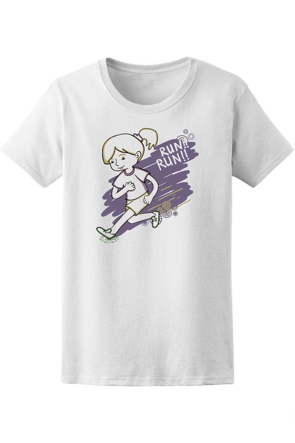 Runner Girl, Athletics' Lovers T-Shirt Women -Image by Shutterstock, Female Medium