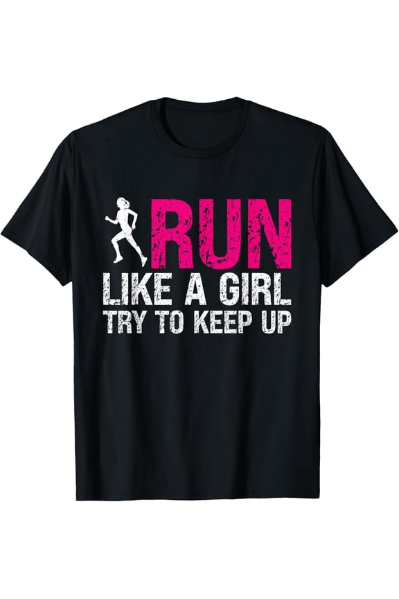 Runner Girls Running Cross Country Track Marathon T-Shirt