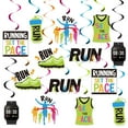 thumbnail image 1 of Runner Marathon Hanging Swirls, Running Celling Decoration, Marathon Party Hanging Decor, Running Themed Birthday Party Decoartions, 14PCS, 1 of 5