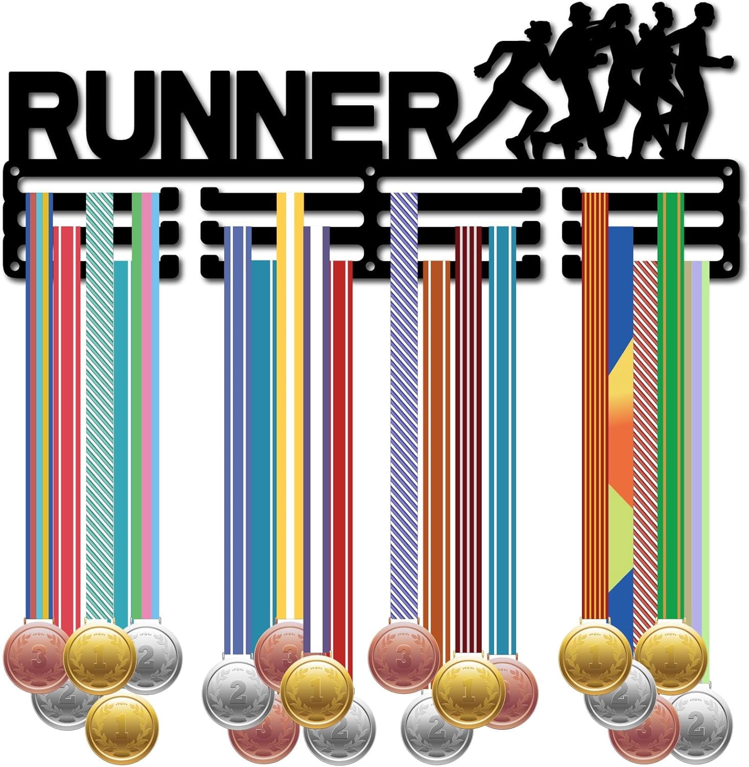 Runner Medal Rack Runner Medal Holder Running Medal Hanger Display Marathon Race Wall ...