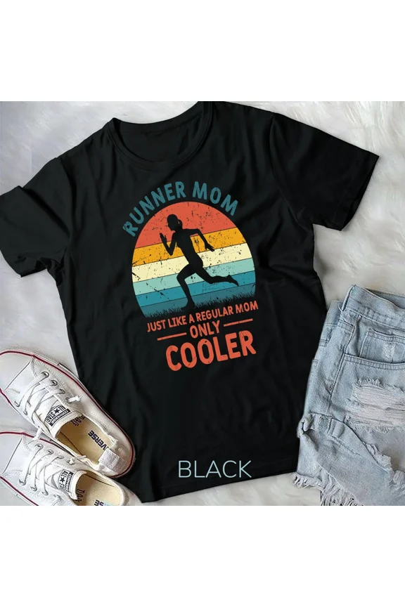 Runner Mom, Funny Marathon Running and Jogging Mother's Day Graphic New Unisex T-Shirt