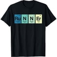 thumbnail image 1 of Runner Periodic Table Funy Marathon Runners Science Gift T-Shirt men and women can wear, black, white, gifts, 1 of 4
