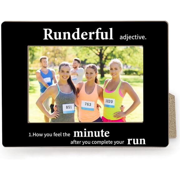 Runner Picture Frame, Running Gifts For Runners Women Men, Female, Male, Christmas Birthday Marathon Gifts, Runderful Picture Frames 4 x 6 Photo/new05