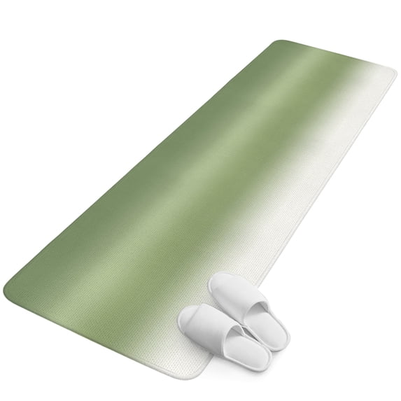 Runner Rug 1.64'x5.25', Modern Sage Green Non Slip Backing Floor Mats Soft Area Rugs, Absorbent Muddy Dirt Trapping Carpet for Entryway Hallway Kitchen Bedroom Living Room Green Ombre Abstract Art
