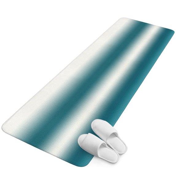 Runner Rug 1.64'x5.25', Ombre Dark Teal Non Slip Backing Floor Mats Soft Area Rugs, Absorbent Muddy Dirt Trapping Carpet for Entryway Hallway Kitchen Bedroom Living Room Modern Abstract Art Gradient