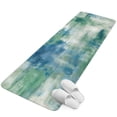 thumbnail image 1 of Runner Rug 15.7"x47.2", Blue Green Non Slip Backing Floor Mats Area Rugs, Absorbent Muddy Dirt Trapping Carpet for Hallway Entryway Kitchen Bedside Modern Abstract Minimalist Texture Watercolor, 1 of 9