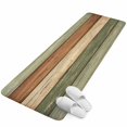 thumbnail image 1 of Runner Rug 15.7"x47.2", Farmhouse Sage Green Brown Non Slip Backing Floor Mats Area Rugs, Absorbent Muddy Dirt Trapping Carpet for Hallway Entryway Kitchen Bedside Living Room Vintage Wooden Striped, 1 of 9
