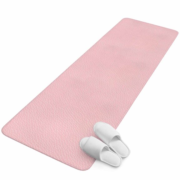 Runner Rug 15.7"x47.2", Solid Pink Non Slip Backing Floor Mats Area Rugs, Absorbent Muddy Dirt Trapping Carpet for Hallway Entryway Kitchen Bedside Romantic Minimalism Abstract Denim Texture