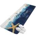 thumbnail image 1 of Runner Rug 2.62'x5.25', Coastal Starfish Non Slip Backing Floor Mats Soft Area Rugs, Absorbent Muddy Dirt Trapping Carpet for Entryway Hallway Kitchen Bedroom Nautical Beach Ocean Creature Wood Plank, 1 of 9
