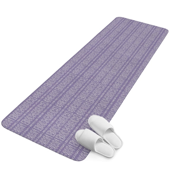 Runner Rug 2.62'x5.25', Purple Non Slip Backing Floor Mats Soft Area Rugs, Absorbent Muddy Dirt Trapping Carpet for Entryway Hallway Kitchen Bedroom Living Room Modern Geometric Abstract Art