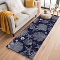 thumbnail image 1 of Runner Rug 2 x 6 Ft, Navy Blue Coastal Washable Non-Slip Floor Mat for Kitchen Hallway/Entryway, Starfish Coral Summer Beach Ocean Long Kitchen Runner Area Rugs for Living Room, Low-Profile, 1 of 8