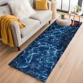 thumbnail image 1 of Runner Rug 2 x 6 Ft, Navy Blue Ocean Waves Washable Non-Slip Floor Mat for Kitchen Hallway/Entryway, Red Boat Coastal Long Kitchen Runner Area Rugs for Living Room, Low-Profile, 1 of 8