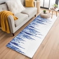thumbnail image 1 of Runner Rug 2 x 6 Ft, Navy Blue Washable Non-Slip Floor Mat for Kitchen Hallway/Entryway, Summer Botanical Leaves Watercolor Long Kitchen Runner Area Rugs for Living Room, Low-Profile, 1 of 8