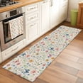 thumbnail image 1 of Runner Rug 2 x 6 Ft, Pink Spring Floral Washable Non-Slip Floor Mat for Kitchen Hallway/Entryway, Elegant Pastoral Flowers Butterflies Rustic Long Kitchen Runner Area Rugs for Living Room, 1 of 7