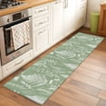 thumbnail image 1 of Runner Rug 2 x 6 Ft, Sage Green Botanical Washable Non-Slip Floor Mat for Kitchen Hallway/Entryway, Farmhouse Country Leaves Plant Long Kitchen Runner Area Rugs for Living Room, Low-Profile, 1 of 7