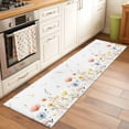 thumbnail image 1 of Runner Rug 2 x 6 Ft, Spring Wildflowers Washable Non-Slip Floor Mat for Kitchen Hallway/Entryway, Watercolor Rustic Flowers Floral Leaves Long Kitchen Runner Area Rugs for Living Room, Low-Profile, 1 of 7