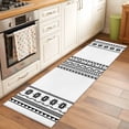 thumbnail image 1 of Runner Rug 2 x 6 Ft, White Boho Washable Non-Slip Floor Mat for Kitchen Hallway/Entryway, Farmhouse Simple Abstract Striped Geometric Long Kitchen Runner Area Rugs for Living Room, Low-Profile, 1 of 7