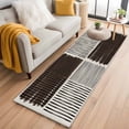 thumbnail image 1 of Runner Rug 2'x6', Black Striped Washable Non-Slip Hallway Runner Rugs, Farmhouse Stripes Modern Abstract Art Bedside Rugs Floor Mats Carpet Runners for Kitchen Bathroom Laundry Room, 1 of 8