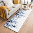 thumbnail image 1 of Runner Rug 2'x6', Blue Eucalyptus Washable Non-Slip Hallway Runner Rugs, Weeping Botanical Leaf Watercolor Bedside Rugs Floor Mats Carpet Runners for Kitchen Bathroom Laundry Room, 1 of 8