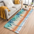 thumbnail image 1 of Runner Rug 2'x6', Boho Summer Beach Washable Non-Slip Hallway Runner Rugs, Abstract Tropical Palm Trees Burlap Bedside Rugs Floor Mats Carpet Runners for Kitchen Bathroom Laundry Room, 1 of 8