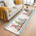 thumbnail image 1 of Runner Rug 2'x6', Easter Washable Non-Slip Hallway Runner Rugs, Spring Rabbit Ear Gnomes Eggs Floral Lattice Bedside Rugs Floor Mats Carpet Runners for Kitchen Bathroom Laundry Room, 1 of 8