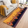 thumbnail image 1 of Runner Rug 2'x6', Ethnic Boho Washable Non-Slip Hallway Runner Rugs, Vintage Abstract Geometric Textured Bedside Rugs Floor Mats Carpet Runners for Kitchen Bathroom Laundry Room, 1 of 8