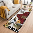 thumbnail image 1 of Runner Rug 2'x6', Farm Cow Washable Non-Slip Hallway Runner Rugs, Country Cabin Red Barn Animals Sunflowers Plaid Bedside Rugs Floor Mats Carpet Runners for Kitchen Bathroom Laundry Room, 1 of 8