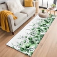 thumbnail image 1 of Runner Rug 2'x6', Green Blooms Floral Washable Non-Slip Hallway Runner Rugs, Farmhouse Spring Flowers Botanical Bedside Rugs Floor Mats Carpet Runners for Kitchen Bathroom Laundry Room, 1 of 8