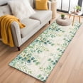 thumbnail image 1 of Runner Rug 2'x6', Green Washable Non-Slip Hallway Runner Rugs, Eucalyptus Leaves Bedside Rugs Floor Mats Carpet Runners for Kitchen Bathroom Laundry Room, 1 of 8